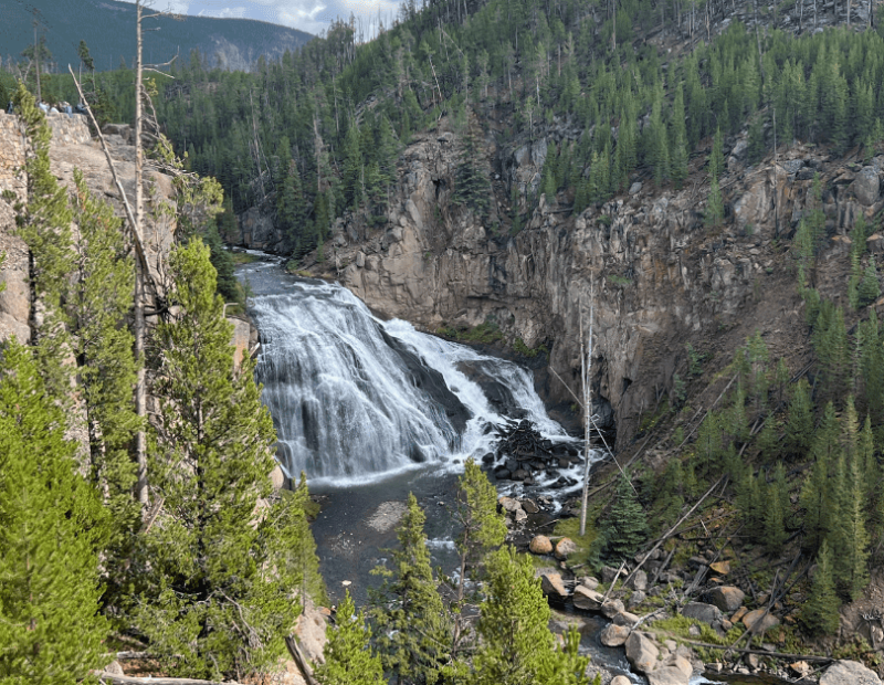 Waterfall at Yellowstone National Park. An easy day hike, about 0.5 miles