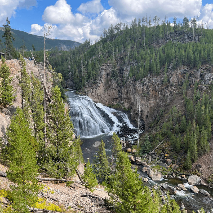 Yellowstone Lodging - Waterfall
