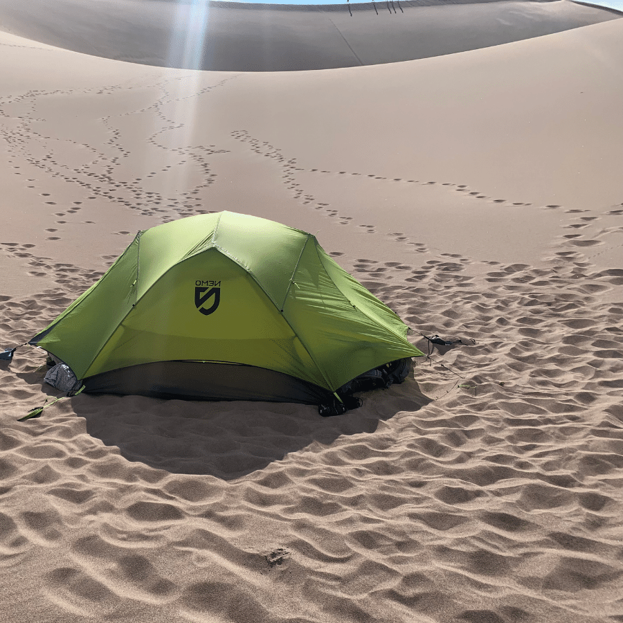 Tent in great sand dunes national park