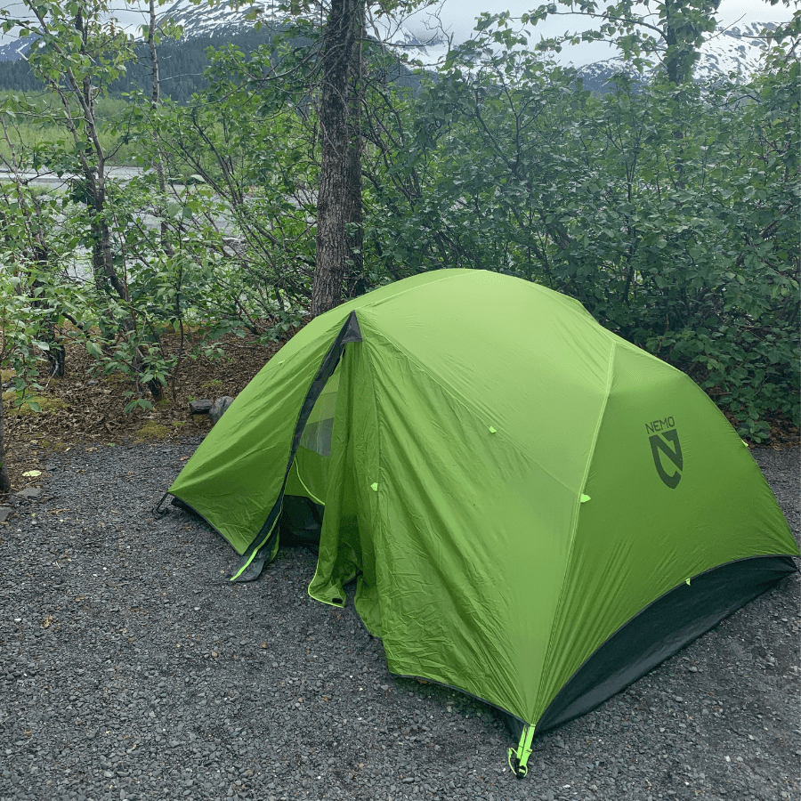 Camp site at exit glacier near harding ice field