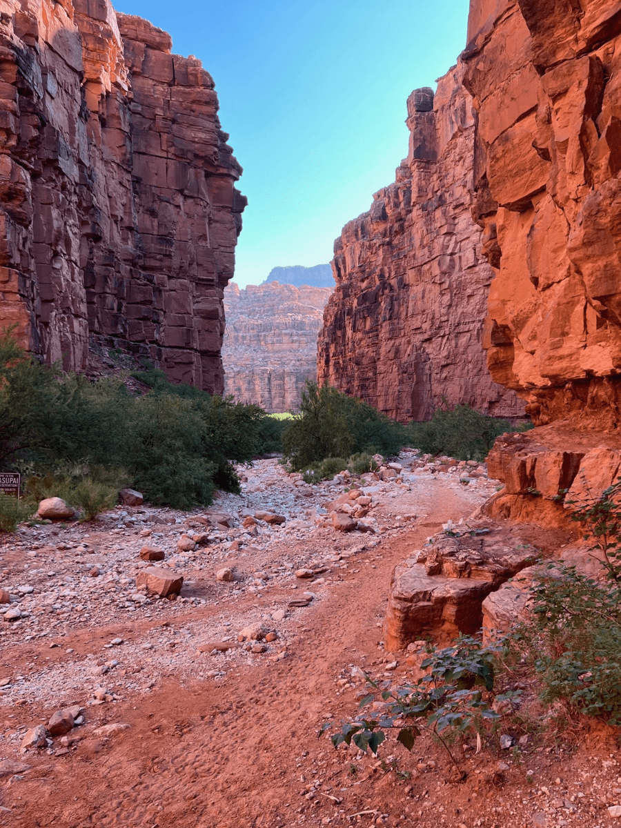 Canyon of Havasupai at sunrise
