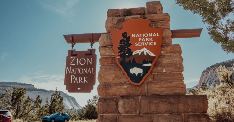 Zion National Park Entrance Sign