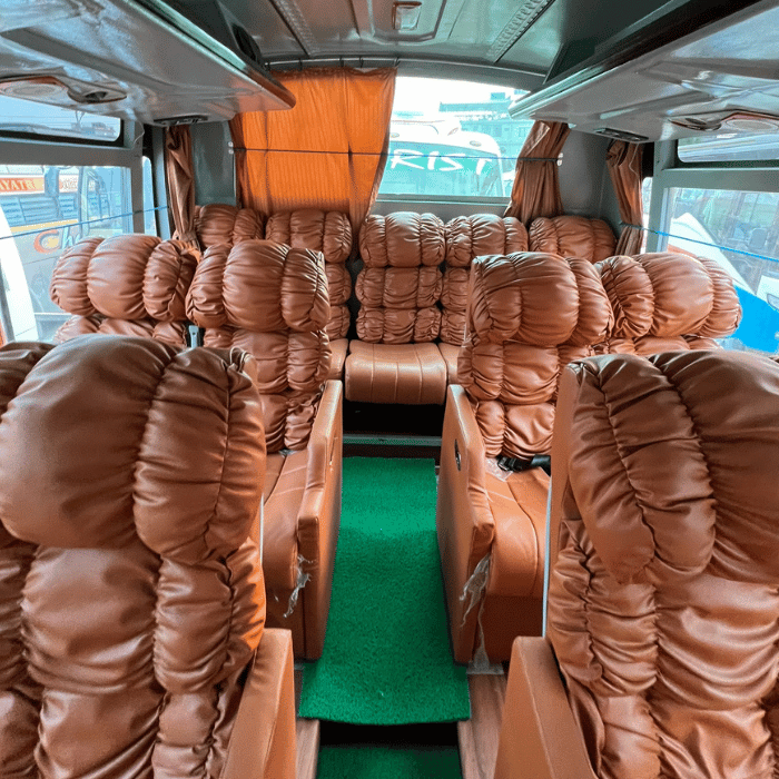 Bus seats in a luxury bus