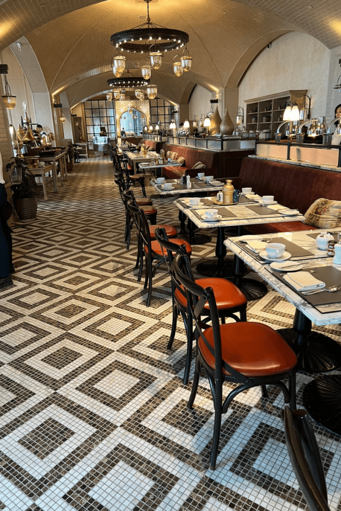 reakfast buffet with omelet station at La Zisa, St. Regis Cairo