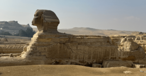 Sphinx with blue sky background