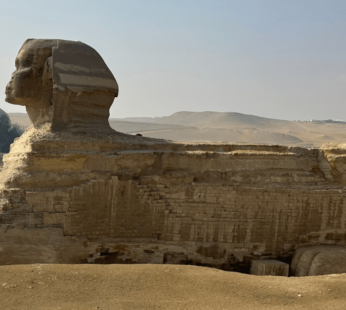Sphinx with blue sky background